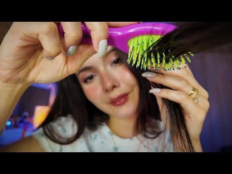 Vou desembaraçar e cuidar do seu cabelo até você dormir 😴 | ASMR