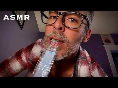 ASMR | Eating a Freezie With Close Up Mouth Sounds (Personal Attention, Plastic Crinkle Noises)