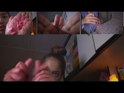 ASMR Drenagem Linfática do pé à cabeça para aliviar o inchaço, com o creme de Rosas🌹 no corpo todo🌿