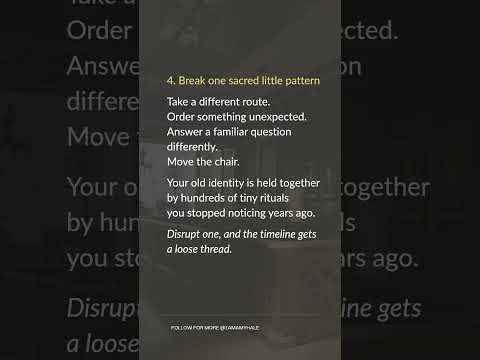 Commit identity theft against yourself for 24 hours #identityshift #reinventyourself #shorts