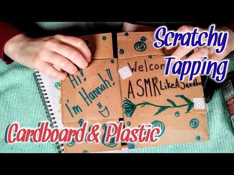 Cardboard, Paper & Plastic ASMR 🌸📦 {Scratchy-Tapping - Gentle Tapping - No Talking}