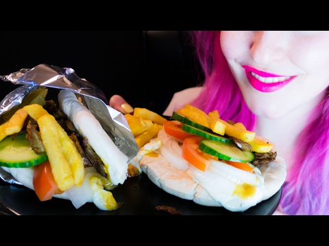 ASMR: Meaty & Creamy Gyro | Greek Street Food 40k ~ Relaxing Eating Sounds [No Talking | Vegan] 😻