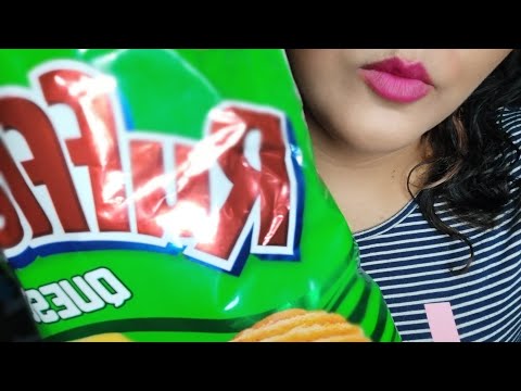 ASMR Rufles con queso y aderezo