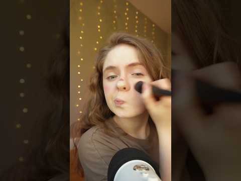 ASMR Makeup Application! Doing My Makeup With Layered Sounds Again! #asmr #makeup #shorts