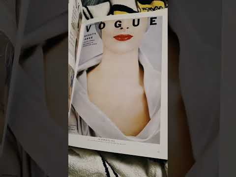 📖 👄 ASMR gentle tapping + soft spoken || Vogue cover book show & tell #asmr #shorts #tapping #vogue