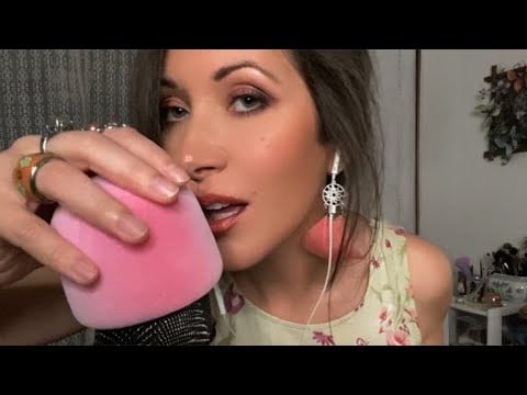 ASMR Mic scratching, brushing, pumping.  Pink, Green, Peach triggers | personal attention