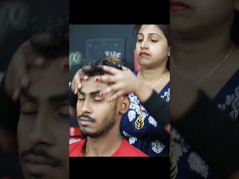 Lady Barber Head Massage ASMR #shorts #barbergirlchaitali #ladybarber