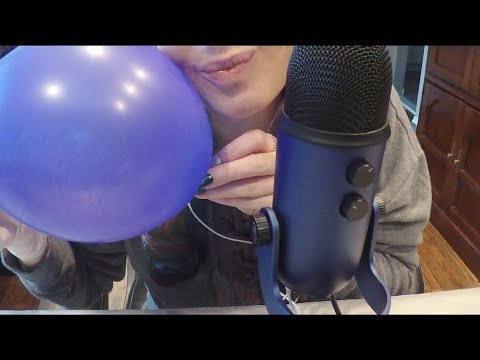 ASMR Tapping, Scratching and Inflating Balloons.  Shaving Foam Included.