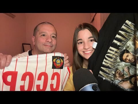 Nuestra colección de camisetas de futbol y artistas | ASMR CON MI PADRE ❤️ | soft spoken 
