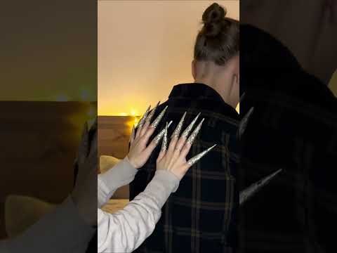 ASMR Metal Nails Tracing Across Your Back ✨ #asmr #visualtingle