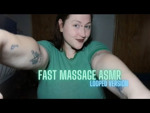 ASMR Fast & Aggressive Massage 🖤✨️ Shoulder and Neck Massage,  No Talking -Looped