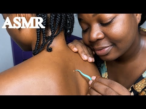 ASMR✨Back Pimples Nitpicking, Shaving, Massage, Ear Cleaning, Facial Pops & Scalp Massage
