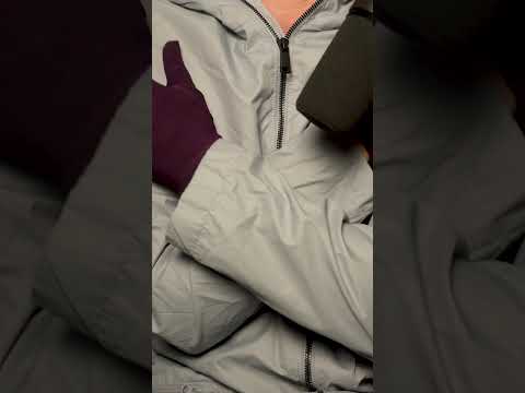 ASMR - Rain Jacket Sounds (2) #asmrsounds  #asmr  #gloves