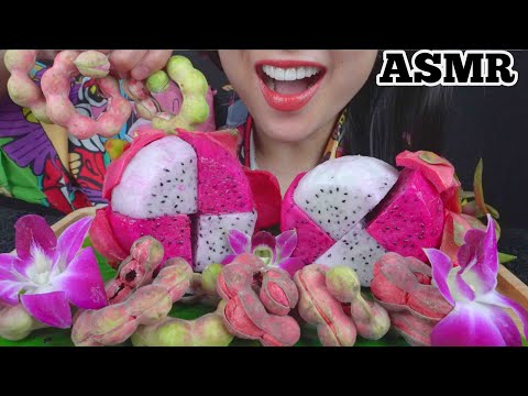 ASMR NEW FRUIT AND DRAGON FRUIT (EATING SOUNDS) NO TALKING | SAS-ASMR