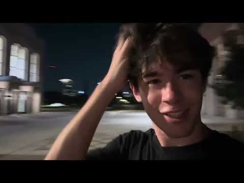 asmr around my college (at night)