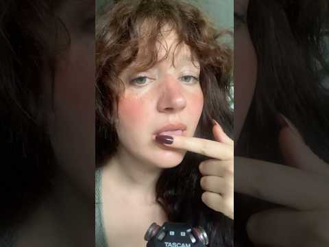 Spit painting my own lipstick asmr #spitpainting #mouthsounds #mouthsoundsasmr