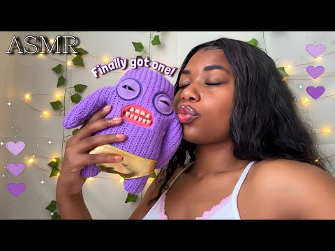 ASMR✨ Unboxing A Fuggler💜 (Teeth Taps, scraping plaque & body scratching♡) | Starting a Collection 💝