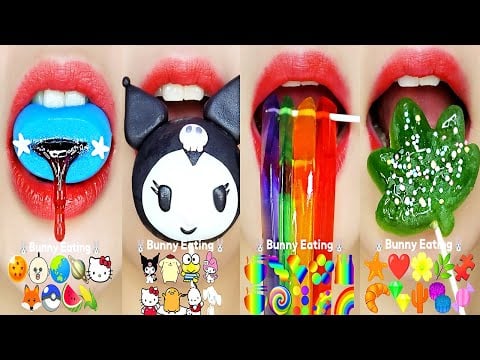 ASMR Emoji Food 30 Minutes Eating Sounds MUKBANG 30분 이모지 입술 먹방