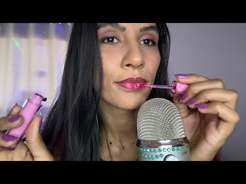 ASMR MAKE RÁPIDA E SIMPLES ( tapping, sons de maquiagem 💄 