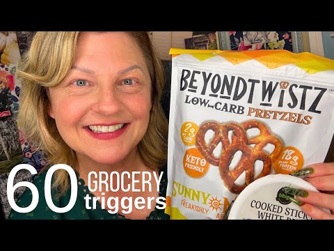 ASMR | 60 Grocery Triggers!! Tons of Yummy Non-Perishables | Long Nail Tapping/Scratching, Details 💗