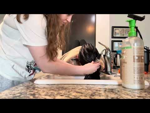 ASMR Hair Wash - salon style shampoo, no talking