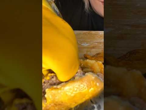 Eating FIVE GUYS Triple Cheese Burger! #asmr #shorts #fiveguys #fastfood