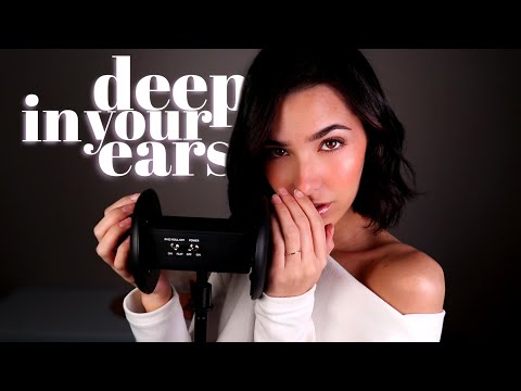 ASMR DEEP Ear Relaxation (Whispers, Ear touching, ear tapping, ear cupping...)