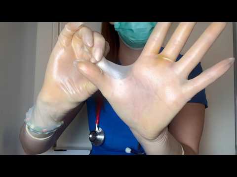 ASMR oily transparent surgical latex gloves