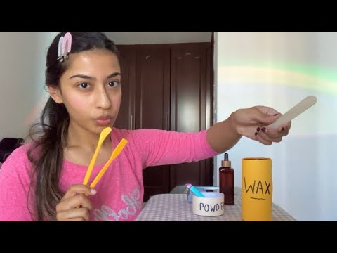 Face & Body Waxing ASMR Appointment (camera touching) 