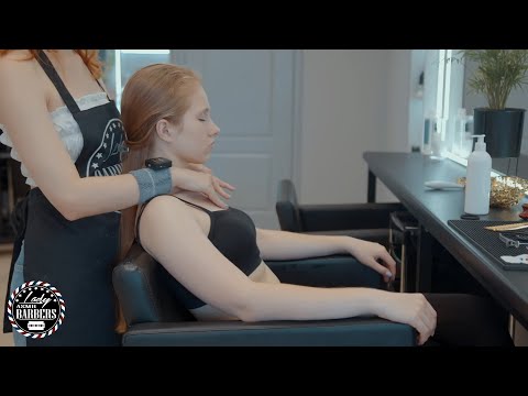 Peaceful ASMR Head Massage by Barber Lady Angelica for Skinny Girls