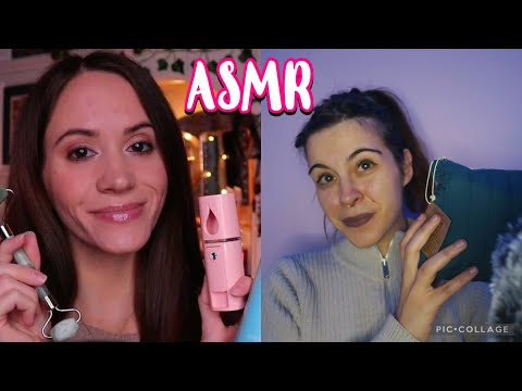 ASMR doing your skincare and makeup ~ collab with SafeSpace ASMR