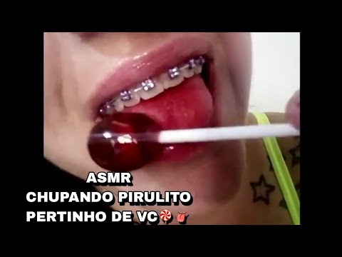 ASMR-CHUPANDO PIRULITO LOLLIPOP 🍭#asmr #rumo1k #arrepios