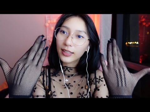 ASMR Hello! Halloween Black Gloves Spider 🕷️ - RAINIE ASMR