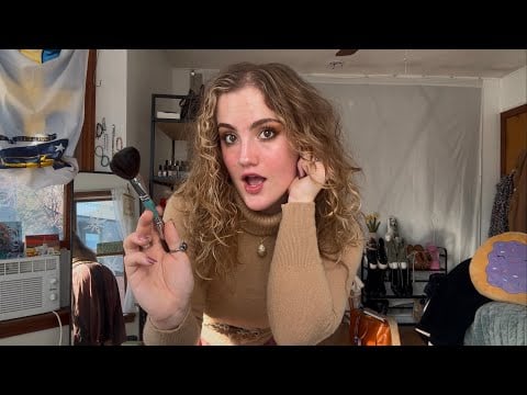 let me do your makeup ASMR personal attention 💗 (makeup tutorial & grwm for college class in boston)