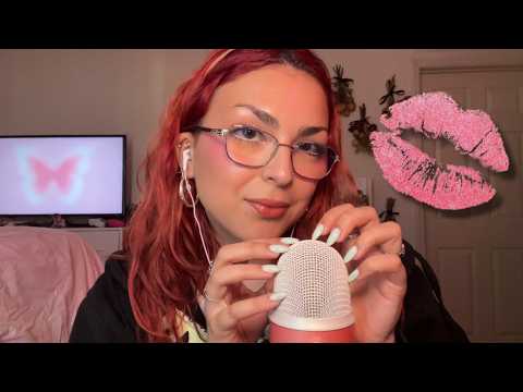 ASMR ☆ Gentle Mic Scratching + INAUDIBLE Whispers & MOUTH SOUNDS