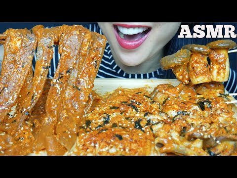 ASMR CLEAR NOODLE + OCTOPUS CUTTLEFISH ENOKI OYSTER MUSHROOM ( EATING SOUNDS) NO TALKING | SAS-ASMR