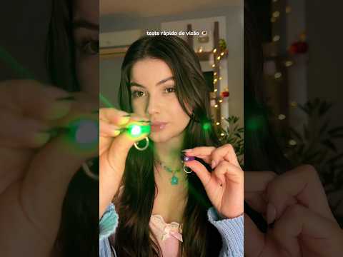 Asmr teste rápido de visão 👁️ #asmr #asmrluz #asmrexam #oftalmologia #asmrchill