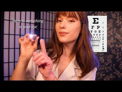 ASMR Doctor Roleplay: Eye Exam, Eye Cleaning, There's Something In Your Eye!