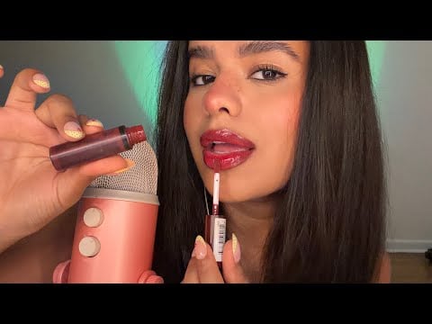 ASMR~ Sticky Lipgloss Application 👄 Wet Mouth Sounds 