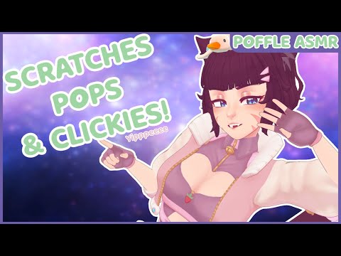 [ASMR] Catgirl Scratchy Poppy & Clicky Tingles