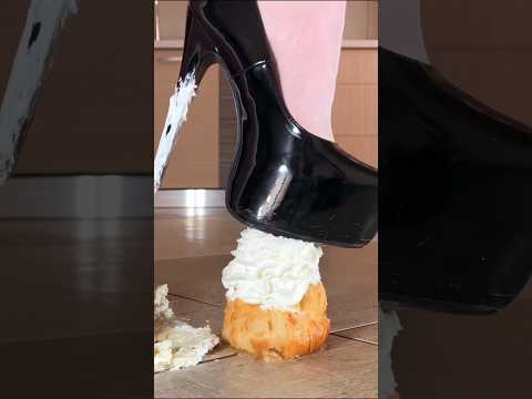 Oddly Satisfying Food Crushing! High Heels vs. Cake! ASMR