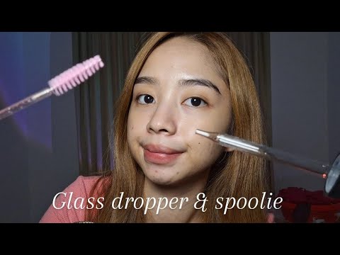 ASMR glass dropper & spoolie nibbling 😋💦