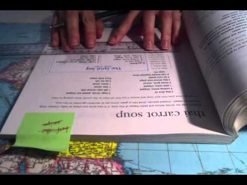~~Making a recipe card- flipping through a cookbook- no talking~~