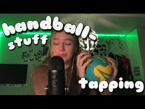 ASMR tapping on handball stuff