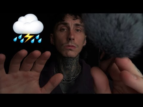 ASMR | Gentle Face Brushing During Thunderstorm