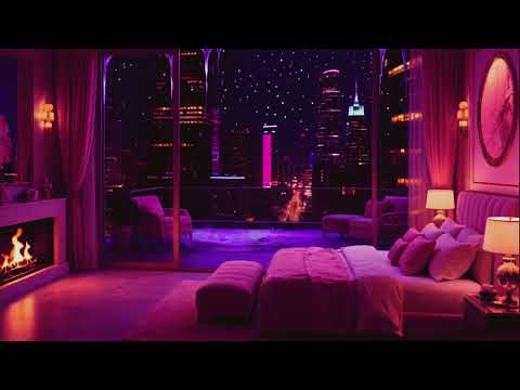 Relaxing Soothing Sounds | Jazz Music Playing on a Rainy Day in the City | Elegant Penthouse Bedroom