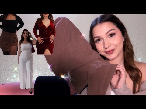 ASMR Whispered Clothing try on Haul ✨👗 (fabric sounds)