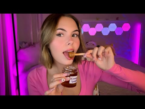 ASMR | Eating Honey *Intense Tingles* 🍯✨ (mouth sounds, glass tapping…)