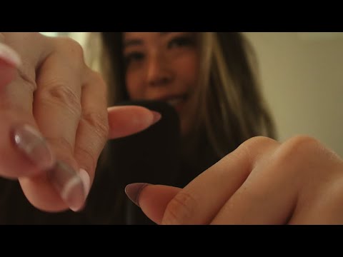 ASMR || Up Close Slow Hand Movements and Tongue Clicks