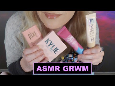 ASMR Gum Chewing GRWM Whispered Makeup Application